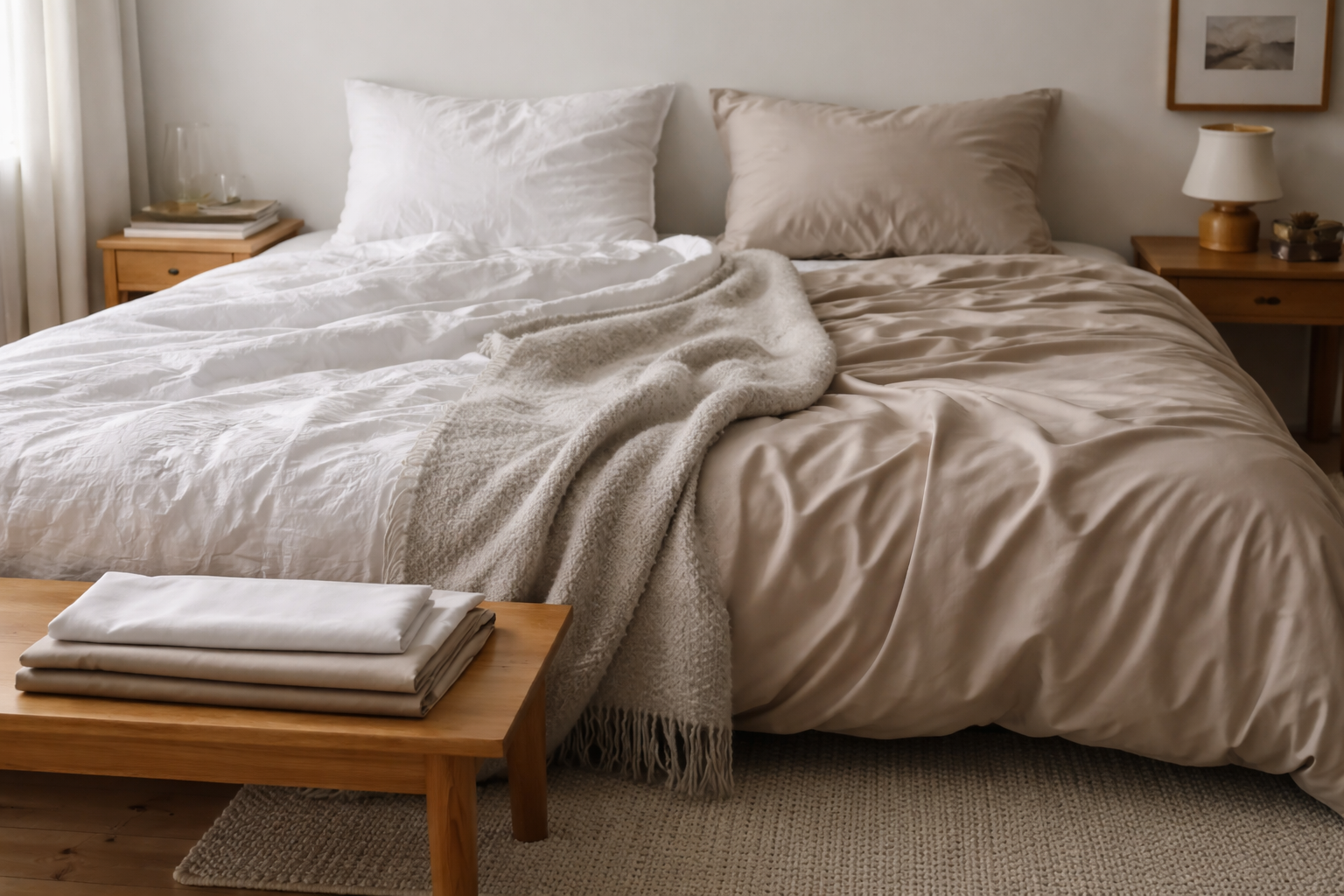 Percale vs satin - hvilket sengelinned passer til din krop (og dit temperament)?