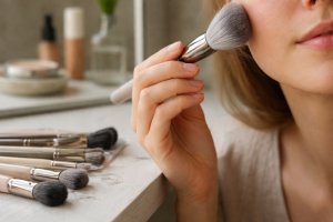 Den dag min nye makeupbørste efterlod hår over hele min kind
