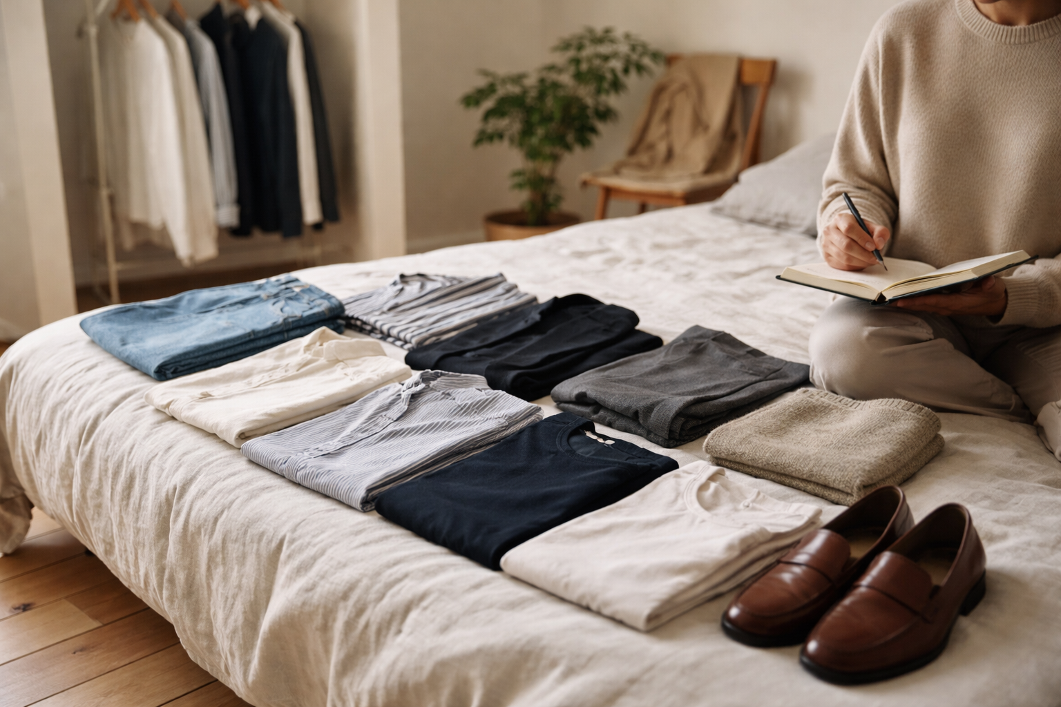 Basisgarderobe: sådan bygger du en garderobe med færre, bedre køb (checkliste)